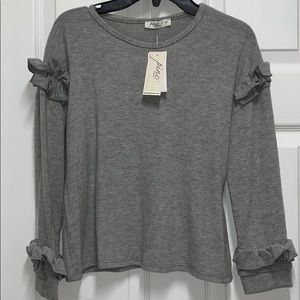 NWT pinc premium Girls ruffled sweatshirt size Xl